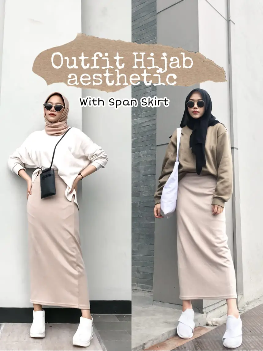 Tekstschrijver Dusver Ministerie Outfit hijab aesthetic with span skirt 💗 | Gallery posted by ubil 🧚🏻‍♀️  | Lemon8