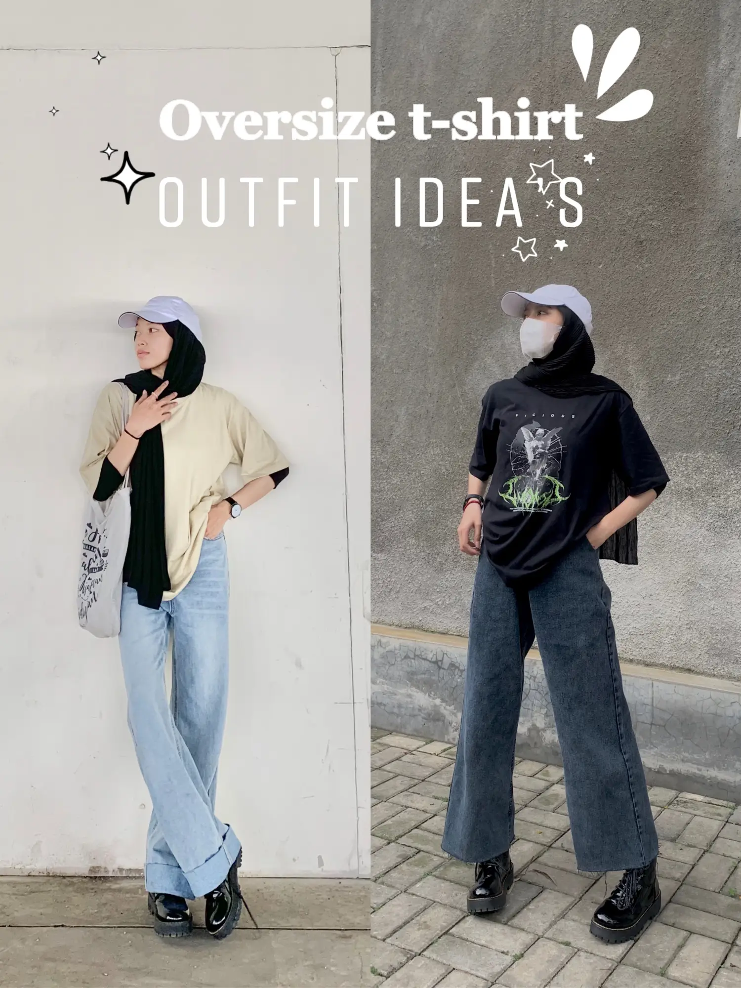 OVERSIZE T-SHIRT OUTFIT IDEA's ? | Gallery posted by Dwiratihmlnd | Lemon8