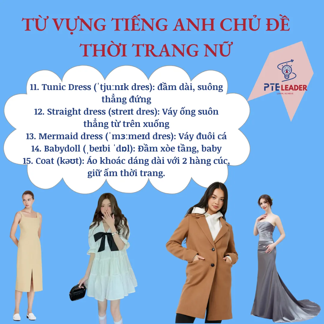 ???? TỪ VỰNG TIẾNG ANH CHỦ ĐỀ THỜI TRANG NỮ | Gallery posted by PTE ...