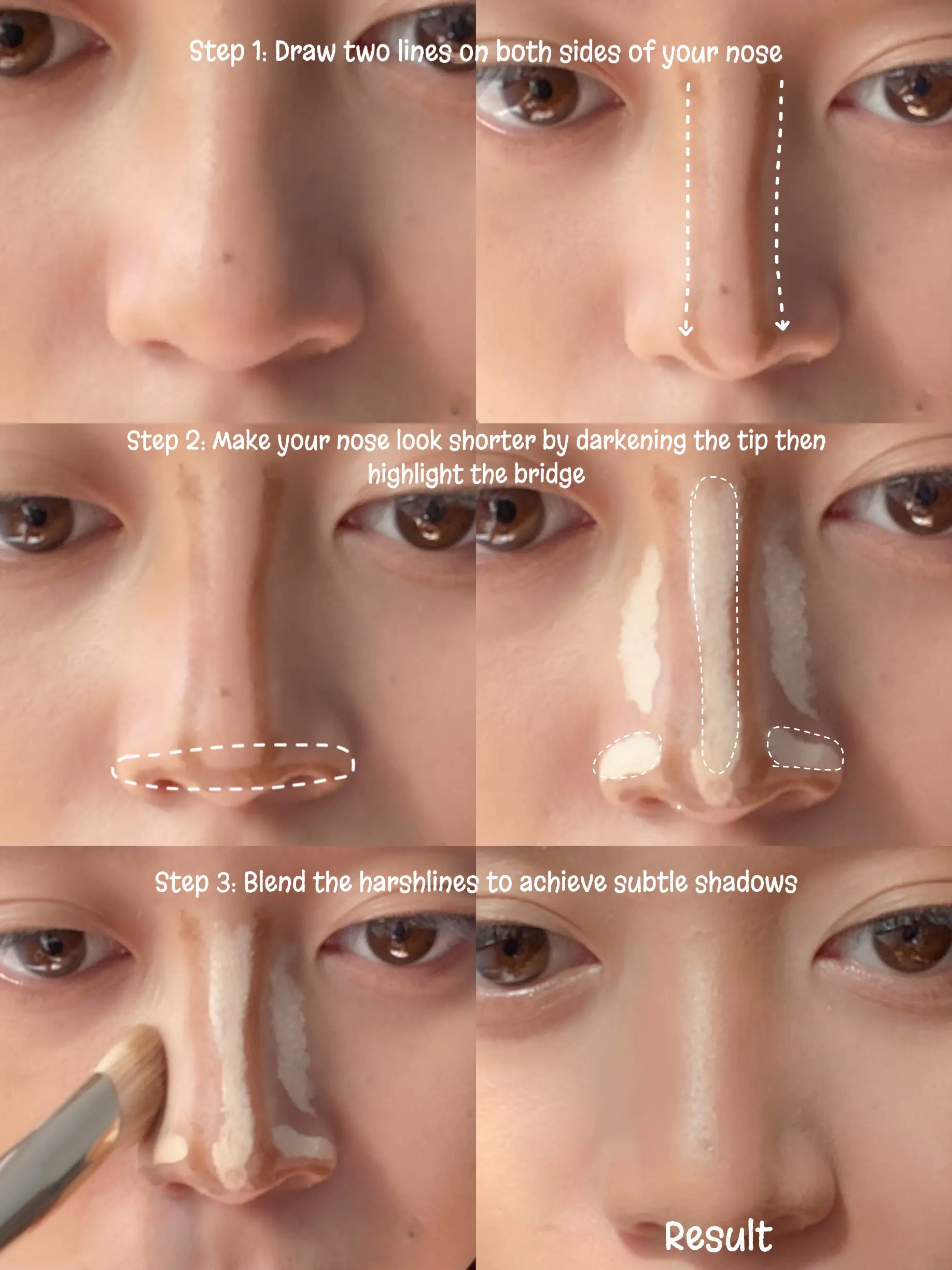 How To Make Nose Look Shorter Without Makeup Saubhaya Makeup