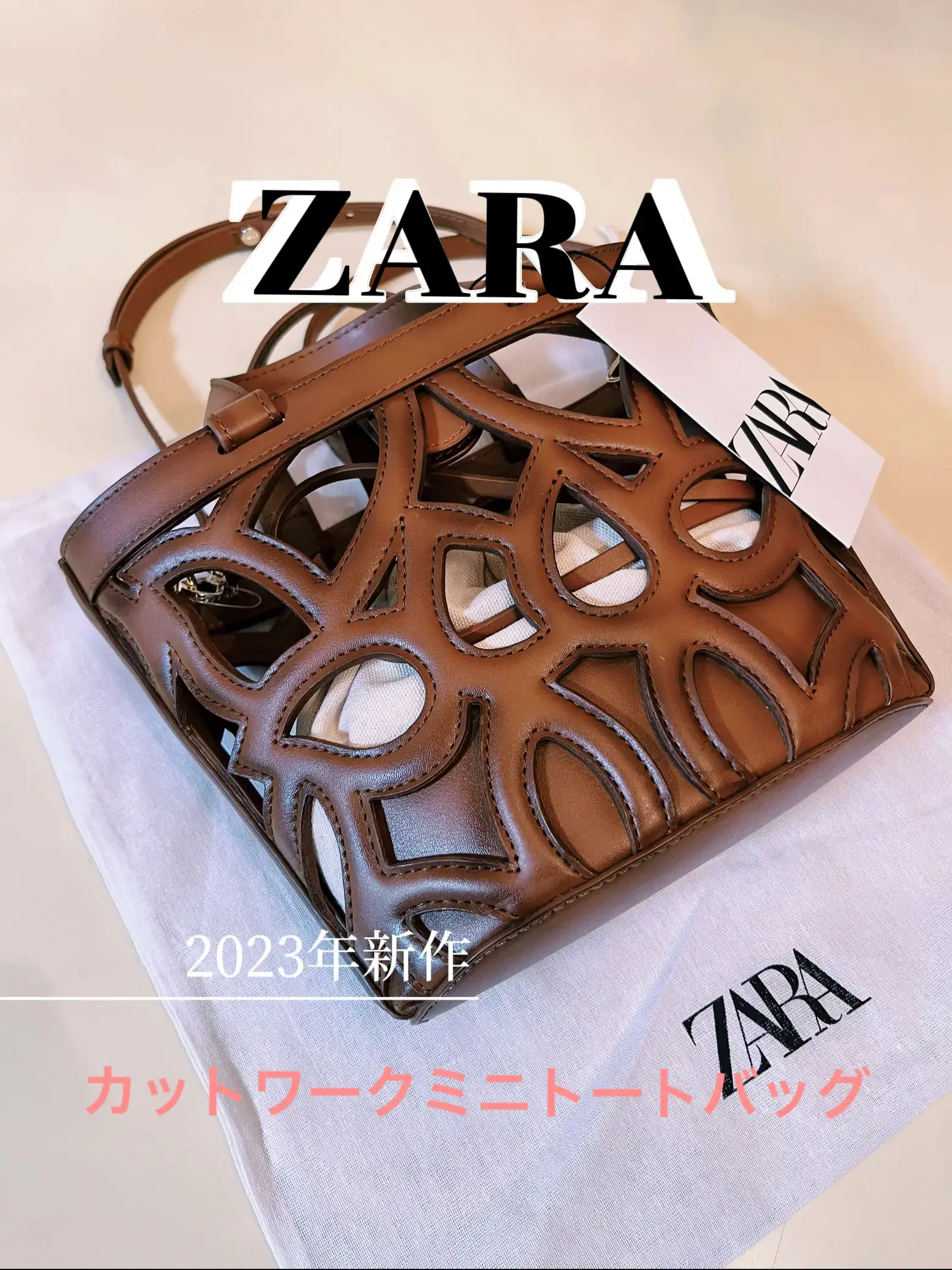 入手困難 ZARA カットワーク ミニ トートバッグ ハンドバッグ